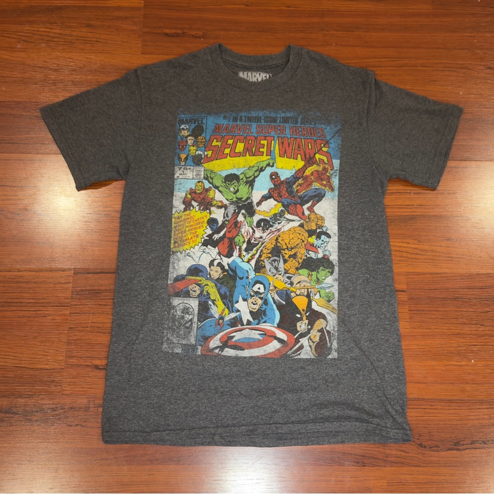 Marvel Secret Wars Charcoal Graphic Tee
